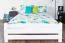 Lit junior moderne en pin massif 83 | Blanc | 160 x 200 cm | Sommier inclus | Montage rapide