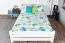 Lit junior moderne en pin massif 83 | Blanc | 160 x 200 cm | Sommier inclus | Montage rapide