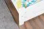 Lit junior moderne en pin massif 83 | Blanc | 160 x 200 cm | Sommier inclus | Montage rapide