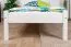Lit simple / Lit d'appoint en pin massif laqué blanc 86, sommier à lattes inclus - Surface de couchage 80 x 200 cm