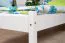 Lit simple / Lit d'appoint en pin massif laqué blanc 86, sommier à lattes inclus - Surface de couchage 80 x 200 cm