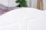 Lit simple blanc, lit d'appoint moderne en pin massif 91, sommier à lattes inclus, dimensions du matelas 140 x 200 cm, bois de haute qualité, durable, robuste