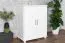 Commode en pin massif blanc Columba 06 | 101 x 80 x 50 cm | 3 grands compartiments | Grand espace de rangement | Structure stable