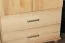 Armoire à rainures décoratives en bois de pin massif, naturel Columba 01 - Dimensions 195 x 80 x 59 cm