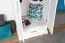 Armoire blanche en pin massif Buteo 01 | 195 x 80 x 59 cm | 1 tiroir, 1 tringle, vaste rangement