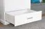 Armoire blanche en pin massif Buteo 01 | 195 x 80 x 59 cm | 1 tiroir, 1 tringle, vaste rangement