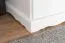 Armoire blanche en pin massif Buteo 01 | 195 x 80 x 59 cm | 1 tiroir, 1 tringle, vaste rangement