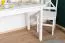 Table de cuisine en pin massif blanc Junco 228D | 70 x 130 cm | Carrée | Stable | Montage facile