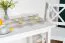 Table de cuisine en pin massif blanc Junco 228D | 70 x 130 cm | Carrée | Stable | Montage facile