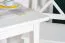 Table de cuisine en pin massif blanc Junco 228D | 70 x 130 cm | Carrée | Stable | Montage facile