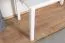 Table de cuisine en pin massif blanc Junco 228D | 70 x 130 cm | Carrée | Stable | Montage facile