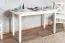 Table de salle à manger en pin massif Junco 230A | Blanc | 75 x 140 cm | Montage facile | Robuste et stable