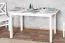 Table de salle à manger en pin massif Junco 230A | Blanc | 75 x 140 cm | Montage facile | Robuste et stable