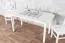 Table à manger pin massif blanc Junco 230B | 75 x 150 cm | Design moderne élégant | Finition soignée