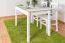 Table à manger extensible Junco 236F | Pin massif blanc | Format carré 90 x 140/210 cm | Robuste et élégante