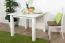 Table carrée en pin massif blanc laqué Junco 239C | 100 x 100 cm | Design moderne | Robuste et élégant