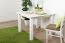 Table carrée en pin massif blanc laqué Junco 239C | 100 x 100 cm | Design moderne | Robuste et élégant