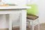 Table carrée en pin massif blanc laqué Junco 239C | 100 x 100 cm | Design moderne | Robuste et élégant