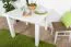 Table carrée en pin massif blanc laqué Junco 239C | 100 x 100 cm | Design moderne | Robuste et élégant