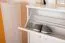 Meuble à chaussures en pin blanc Junco 213 | 115 x 58 x 30 cm | 3 abattants | Design moderne