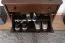 Armoire à chaussures en pin massif couleur noyer Junco 218 - Dimensions : 62 x 72 x 30 cm (H x L x P)