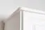 Armoire penderie blanche en pin massif Junco 09A | 2 portes | 1 tiroir | 1 tringle | 195 x 92 x 59 cm | Design classique