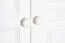 Armoire penderie blanche en pin massif Junco 09A | 2 portes | 1 tiroir | 1 tringle | 195 x 92 x 59 cm | Design classique