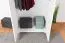 Armoire penderie en pin massif Junco 12A blanc | 195 x 92 x 59 cm | 1 grand compartiment & 1 tringle | Montage rapide