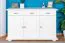 Sideboard, Pin massif, Largeur: 139 cm, Couleur: Blanc