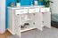 Sideboard, Pin massif, Largeur: 139 cm, Couleur: Blanc