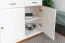 Sideboard, Pin massif, Largeur: 139 cm, Couleur: Blanc