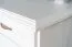 Commode Pipilo 15 en pin massif laqué blanc | 4 tiroirs, 8 compartiments | 88 x 182 x 54 cm