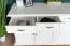 Commode Pipilo 15 en pin massif laqué blanc | 4 tiroirs, 8 compartiments | 88 x 182 x 54 cm