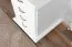 Commode étroite en pin massif blanc | 4 tiroirs spacieux | 73 x 53 x 54 cm | Pipilo 25 | Rangement compact