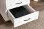 Commode étroite en pin massif blanc | 4 tiroirs spacieux | 73 x 53 x 54 cm | Pipilo 25 | Rangement compact