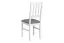 Fauteuil de salle à manger blanc Orenburg | Rembourrage gris mousse T-25 | Bois de hêtre massif | Confort optimal | 43x40x90 cm