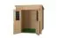 Abri de jardin Gmünd avec toit en bois massif et carton bitumé - 2,30 x 1,28 mètres en madriers de 19 mm