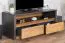 Meuble TV bas Selun 13 | Chêne brun foncé & Gris | 53 x 130 x 53 cm | 2 tiroirs | Design moderne
