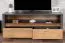 Meuble TV bas Selun 13 | Chêne brun foncé & Gris | 53 x 130 x 53 cm | 2 tiroirs | Design moderne