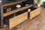 Meuble TV bas Selun 13 | Chêne brun foncé & Gris | 53 x 130 x 53 cm | 2 tiroirs | Design moderne