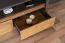 Meuble TV bas Selun 13 | Chêne brun foncé & Gris | 53 x 130 x 53 cm | 2 tiroirs | Design moderne