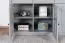 Commode Segnas 01 gris | 88 x 130 x 43 cm | Style maison de campagne, 3 portes, 3 tiroirs