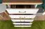 Commode Badile 13 | Pin blanc & marron | 5 tiroirs | Style campagne | 98 x 57 x 46 cm