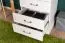Commode Badile 13 | Pin blanc & marron | 5 tiroirs | Style campagne | 98 x 57 x 46 cm