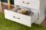 Commode Badile 13 | Pin blanc & marron | 5 tiroirs | Style campagne | 98 x 57 x 46 cm