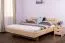 Lit simple massif sans métal 120x200 cm | Bois de pin cembro autrichien | Wooden Nature 427 | Design moderne
