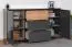 Commode Vaitele 13 | Anthracite brillant & Noyer | 88 x 152 x 45 cm | Design moderne, fermeture douce