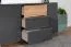 Commode Vaitele 13 | Anthracite brillant & Noyer | 88 x 152 x 45 cm | Design moderne, fermeture douce