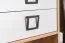 Bureau 28, Couleur : Hêtre / Blanc - 74 x 125 x 60 cm (h x l x p)