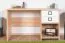 Bureau 28, Couleur : Hêtre / Blanc - 74 x 125 x 60 cm (h x l x p)